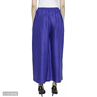 Yug Fashion's Women's Solid Regular Fit Palazzo (5XL, Royal Blue)-thumb0