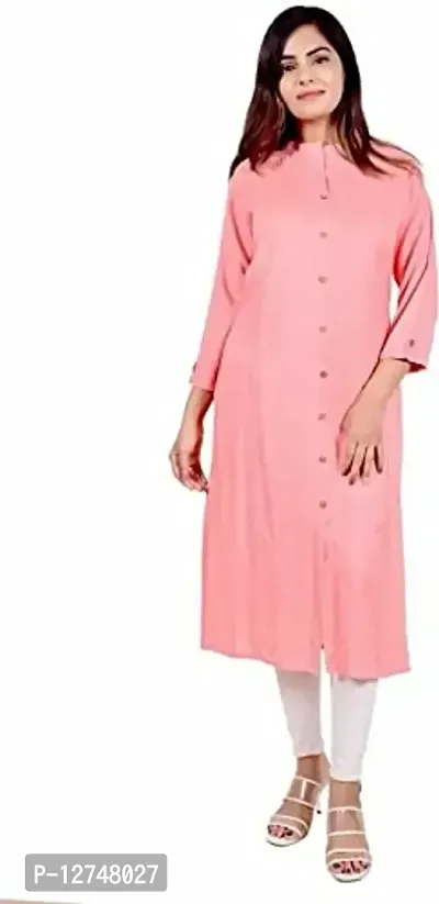 Yug Fashion's Women A line Rayon Kurta Set Front Button Design-thumb0