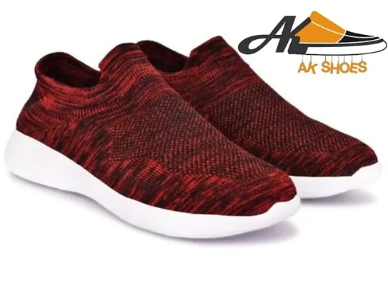 Maroon Socks Sports Shoes, Running Shoes, Walking Shoes, Light weight Shoes