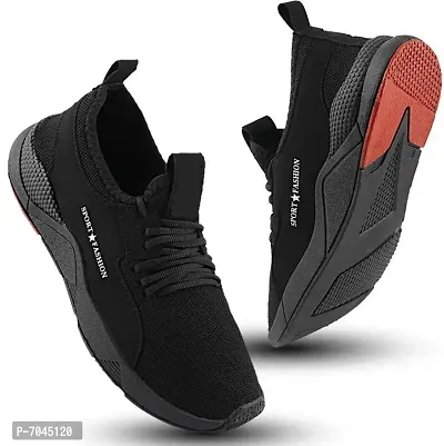Black Sports Shoes, Running Shoes, Walking Shoes, Light weight Shoes-thumb4