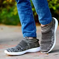 Grey Socks Sports Shoes, Running Shoes, Walking Shoes, Light weight Shoes-thumb1