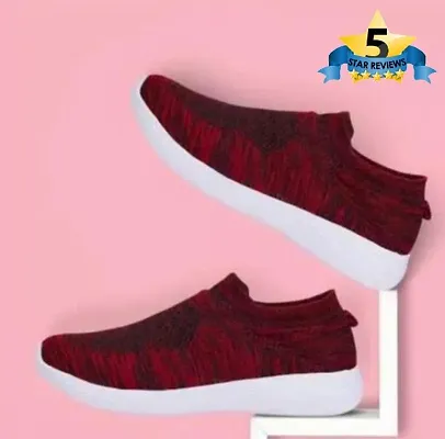 Maroon Socks Sports Shoes, Running Shoes, Walking Shoes, For men