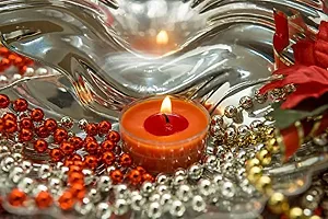 KRISHNA ALO Soy Wax Mandarin Scented Glass Candles for Room Decoration, Festival, Candle Night Dinner & Birthday.(Pack of 2, Orange) 90 g Each-thumb4