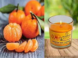 KRISHNA ALO Soy Wax Mandarin Scented Glass Candles for Room Decoration, Festival, Candle Night Dinner & Birthday.(Pack of 2, Orange) 90 g Each-thumb3