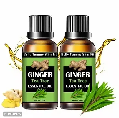 Tummy Ginger Massage Oil for a Belly Fat Drainage oil Reduce Fat Loss Oil- (30 ml) Pack of 2