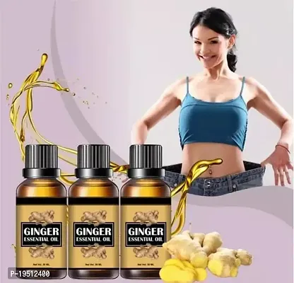 Detox Belly Fat Burner For Women And Men Lymphatic Drainage Oil Ginger Oil Pack of 3