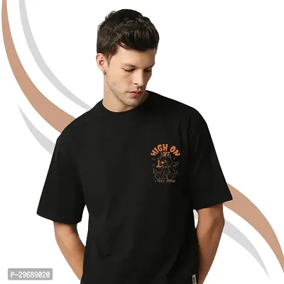 Trendy Stylish Polyester oversize Round Neck Tees for Men-thumb2