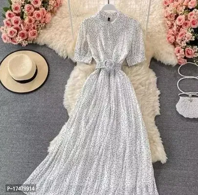 Fabulous Crepe Printed Dress For Women-thumb0