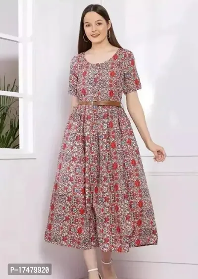 Fabulous Crepe Printed Dress For Women