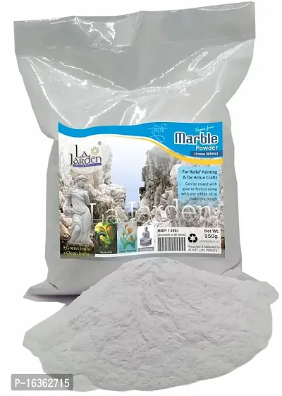 La Jardenreg; 1Kg White Marble Powder/dust for Mural Art, Relief Painting, Raised Art, Persian, lippan, Embossed 3D Art, DIY, Gift for Artists, Students, Safe for Children  for All Arts  Crafts