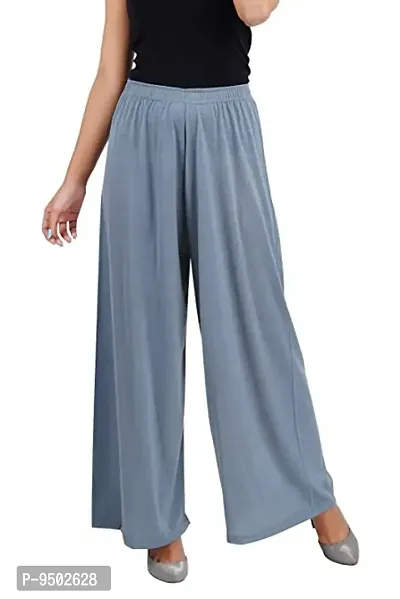 Stylish Cotton Viscose Loose Fit Flared Wide Leg Palazzo Pant For Women