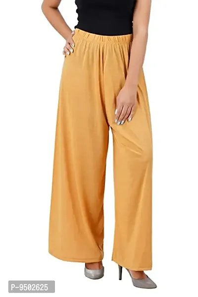 Stylish Cotton Viscose Loose Fit Flared Wide Leg Palazzo Pant For Women