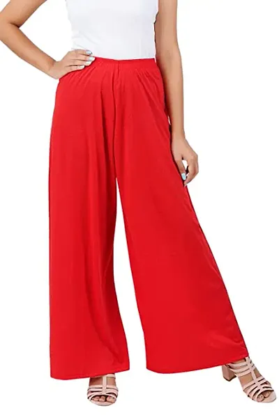 Stylish Viscose Loose Fit Flared Wide Leg Palazzo Pant For Women