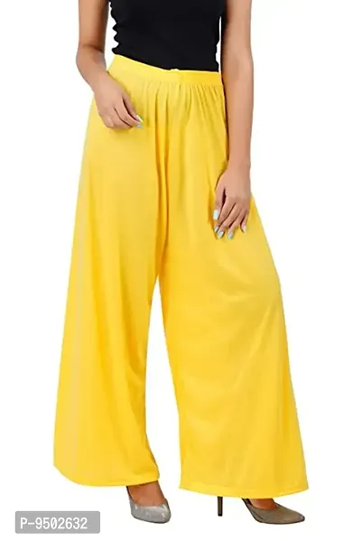 Stylish Cotton Viscose Loose Fit Flared Wide Leg Palazzo Pant For Women