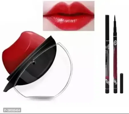 COMBO OF LIP SHAPE CRAZY LIPSTICK AND WATER PROOF 36H EYE LINER-thumb0