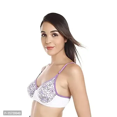 SASS Women's Cotton Non-Padded Non-Wired Full Coverage Bra, Multicolor, (Poonam-PK2-1)-thumb2