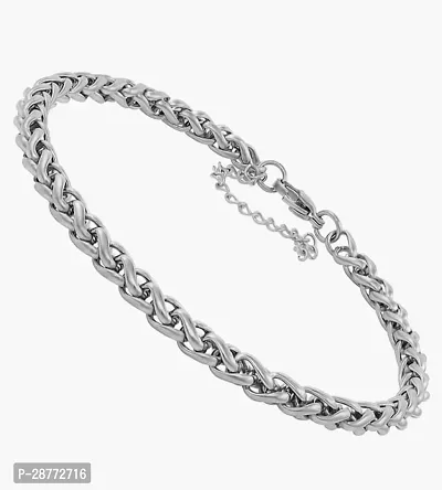 Alluring Silver Wraparound Bracelet For Men-thumb0