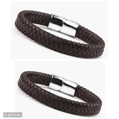 Alluring Black Wraparound Bracelets For Men Pack Of 2-thumb0