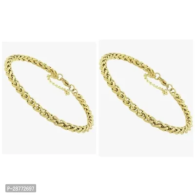 Alluring Golden Wraparound Bracelets For Men Pack Of 2
