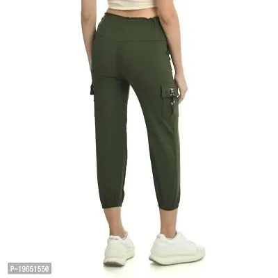 SRI CLUB Womens Cargo Trousers and Joggers Relaxed Fit Pants for Women of Stretchable and Elasticated Drawstring Waist-thumb2