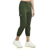 SRI CLUB Womens Cargo Trousers and Joggers Relaxed Fit Pants for Women of Stretchable and Elasticated Drawstring Waist-thumb2