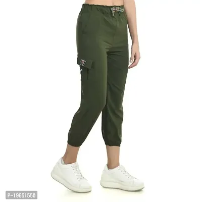 SRI CLUB Womens Cargo Trousers and Joggers Relaxed Fit Pants for Women of Stretchable and Elasticated Drawstring Waist-thumb3