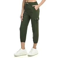 SRI CLUB Womens Cargo Trousers and Joggers Relaxed Fit Pants for Women of Stretchable and Elasticated Drawstring Waist-thumb3