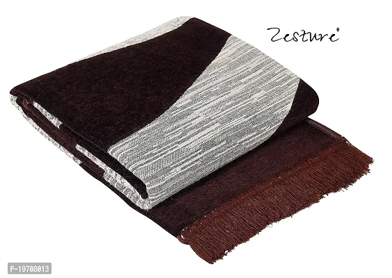 Zesture Bring Home Chenille Carpet Rug Runner for living Room and Carpets for Home Bedroom/Living Area/Home with Anti Slip Backing (Black, 5 Feet x 7 Feet) Brown-thumb3