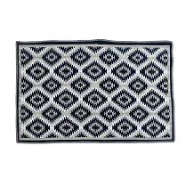 Designer Navy Blue Chenille Carpets Pack Of 2-thumb1