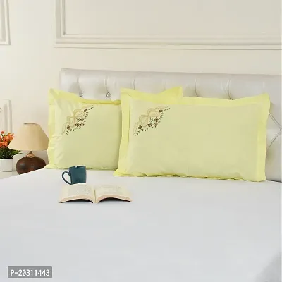 Zesture Solid Cotton Pillow Cover, Case Set 2 Pcs