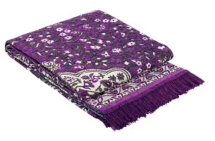 Beautiful Purple Self Pattern Chenille And Polyester Weaved Carpet
 - 6X4 Feet (Made In India )-thumb1