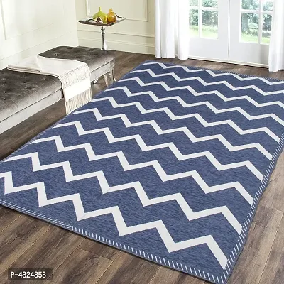 Beautiful Grey Self Pattern Chenille And Cotton Weaved Carpet
 - 6X4 Feet (Made In India )