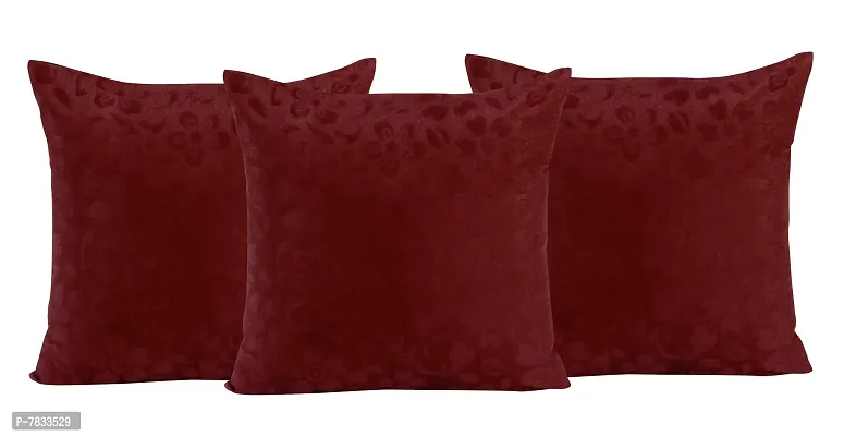Comfortable Velvet Embossed Diwan Set- 1 Single Bedsheet, 3 Cushion Covers And 2 Bolster Covers-thumb2