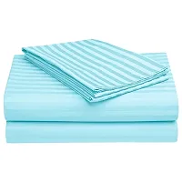 Comfortable Grace Cotton Striped Diwan Set- 1 Single Bedsheet, 5 Cushion Covers And 2 Bolster Covers-thumb2