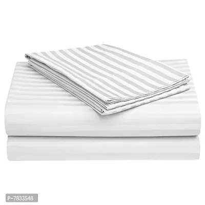 Comfortable Grace Cotton Striped Diwan Set- 1 Single Bedsheet, 5 Cushion Covers And 2 Bolster Covers-thumb3