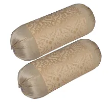 Comfortable Velvet Embossed Beautiful Designed Set Of 3 Cushion Covers And 2 Bolster Covers-thumb2