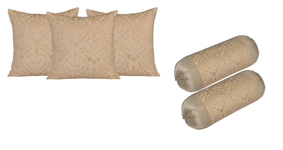 3 Velvet Cushion Covers  2 Bolster Covers