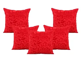 Comfortable Velvet Embossed Beautiful Designed Set Of 5 Cushion Covers And 2 Bolster Covers-thumb1