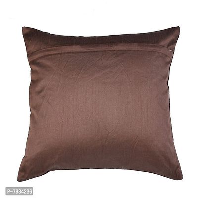 Comfortable Coffee Velvet Embossed Beautiful Designed Square Shaped Cushion Covers- Pack Of 5-thumb3