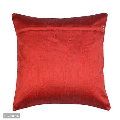 Comfortable Red Velvet Embossed Beautiful Designed Square Shaped Cushion Covers- Pack Of 5-thumb3