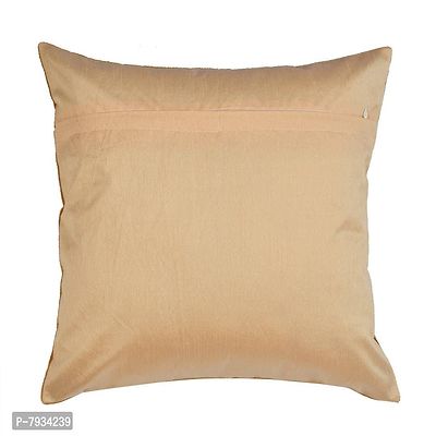 Comfortable Beige Velvet Embossed Beautiful Designed Square Shaped Cushion Covers- Pack Of 5-thumb3