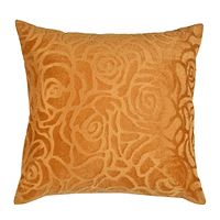 Comfortable Beige Velvet Embossed Beautiful Designed Square Shaped Cushion Covers- Pack Of 5-thumb1