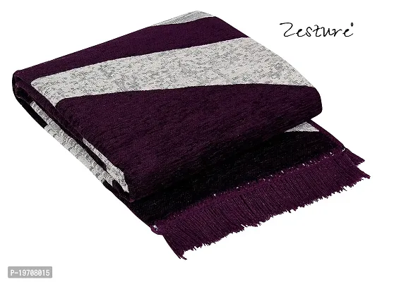 Zesture Bring Home Chenille Carpet Rug Runner for living Room and Carpets for Home Bedroom/Living Area/Home with Anti Slip Backing (Black, 5 Feet x 7 Feet) Wine-thumb2