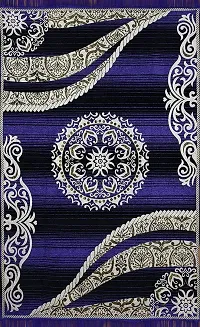 Designer Blue Chenille Carpets Pack Of 2-thumb1