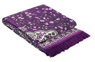 Braids Zesture Home Chenille 6D Floral Design Purple Multipurpose Area Rug -138 cm x 183 cm-thumb1