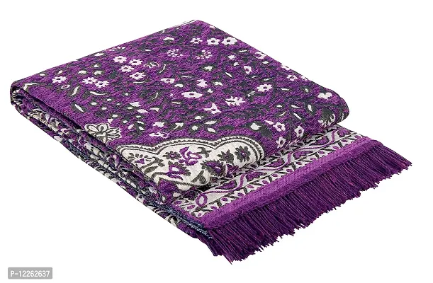 Braids Zesture Home Chenille 6D Floral Design Purple Multipurpose Area Rug -138 cm x 183 cm-thumb2