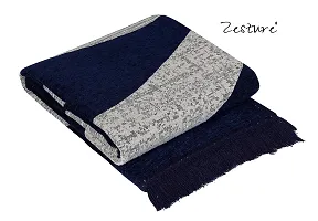 Zesture Bring Home Chenille Carpet Rug Runner for living Room and Carpets for Home Bedroom/Living Area/Home with Anti Slip Backing (Black, 5 Feet x 7 Feet) Blue-thumb1