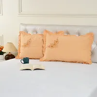 Zesture Solid Cotton Pillow Cover, Case Set 2 Pcs-thumb1