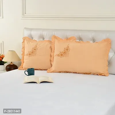 Zesture Solid Cotton Pillow Cover, Case Set 2 Pcs-thumb2