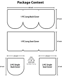 Zesture Bring Home Premiumnbsp;Chenille Printed 5 Seater Sofa Cover | Sofa Slip Covers for Home | Couch Cover for Living Room | Sofa Slipcovers (3+1+1, Multicolor) -6 Piece-thumb3